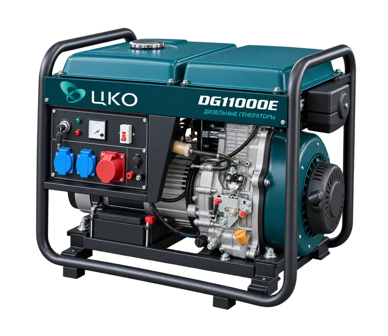 Дизельный генератор ЦКО DG11000E с розетками 220 и 380 В